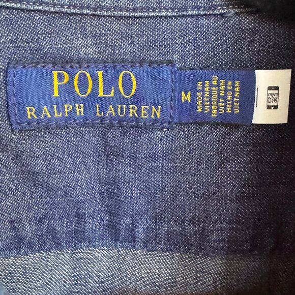 NWT Polo Ralph Lauren Denim Shirtdress Medium | Classic Button Front - Picture 8 of 8